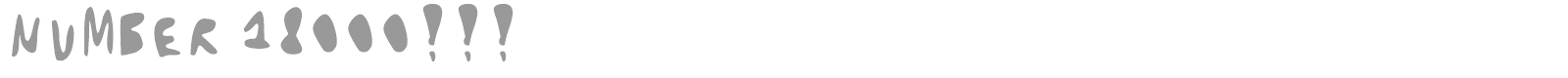 NUMBER 18000!!! font preview